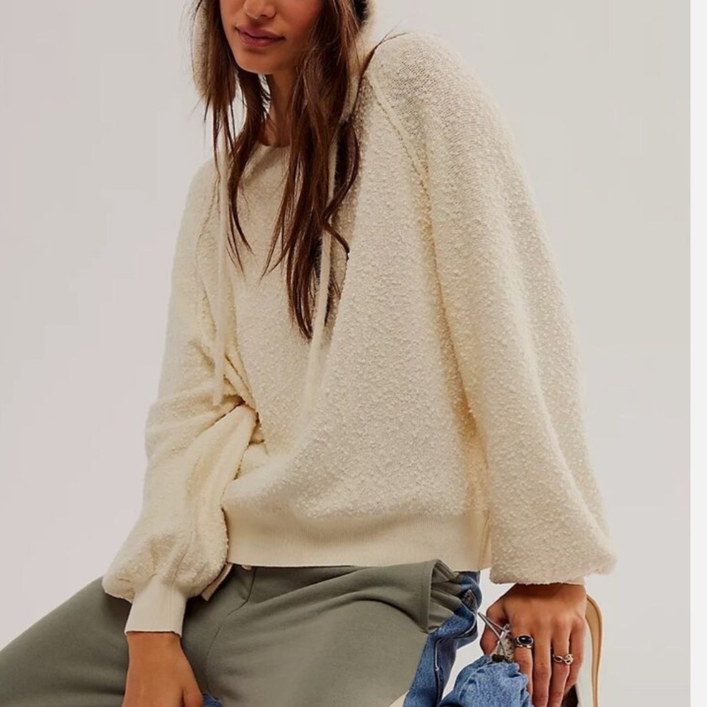Free people Found My Friend Pullover in Cream (off white) Size XS GUC